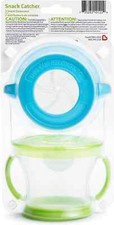   Snack Catcher  Toddler Snack Cups, 2 Pack, Blue/Green
