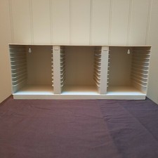 ALPHA 36 CD Desk Top Wall Mount Storage Holder Jewel Case Cream Color USA