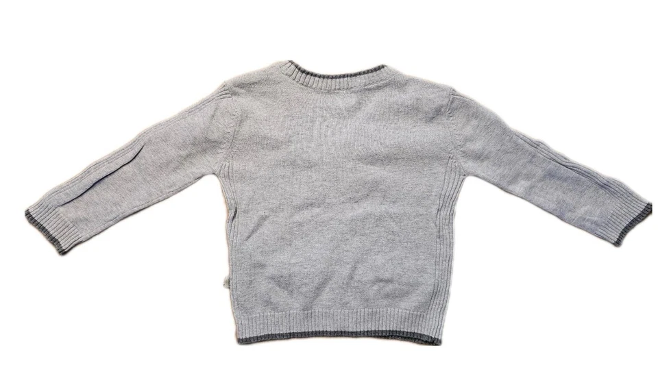 Süße Original Baby Strick Jacke von Kanz Größe 12M 80 Grau - Bild 2 von 2