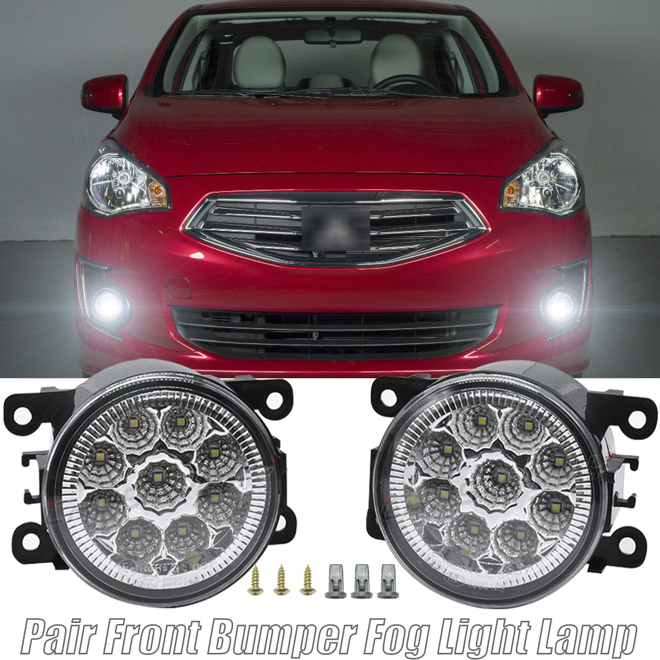 For 2012-2020 Mitsubishi Attrage Mirage G4 Sedan pair LED Fog Light Driving Lamp