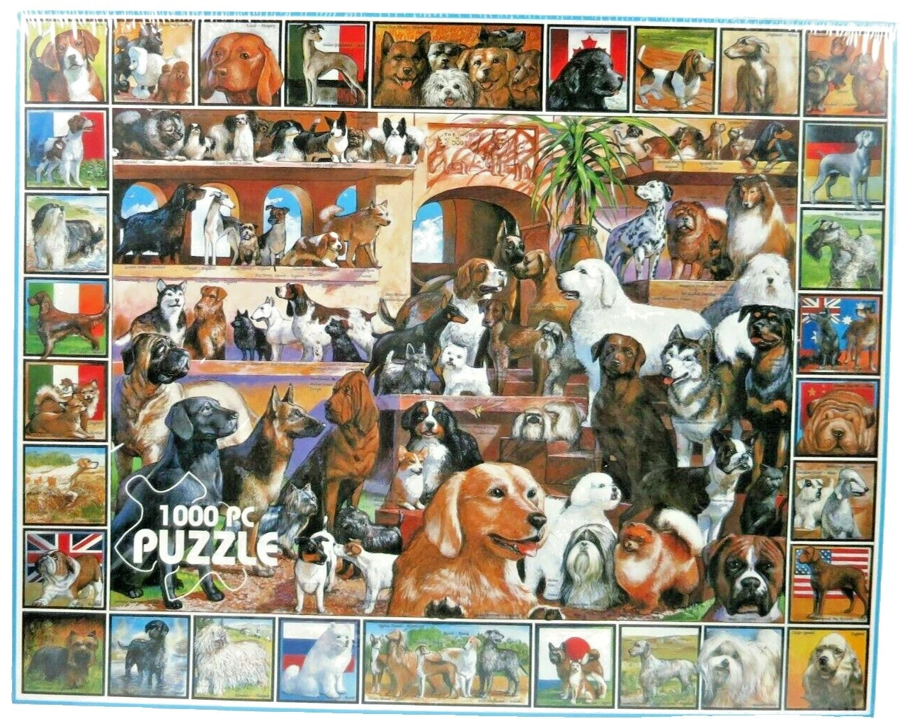 1000-Papelão White Mountain Animais Quebra-cabeças de 1999 Peças