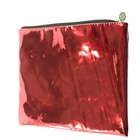 Ulta Metallic Candy Apple Red Toiletry Makeup Cosmetic Tablet Travel Clutch Bag