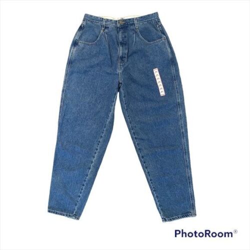 Levi Brittania Vintage Deadstock Baggy Fit Pleated Tapered Denim Mom Jeans 16X31 - Photo 1/4