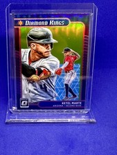 2021 Donruss Optic Baseball Diamond Kings Lime Green Prizm # 30 Ketel Marte