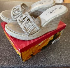 Payless Womens Wedge slip on Shoe size 6.5 Sand hook wedge 