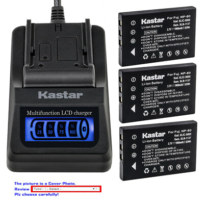Kastar Battery LCD Quick Charger for LOGITEC LAN-WSPHPW LOGITEC LAN-WSPH01WH