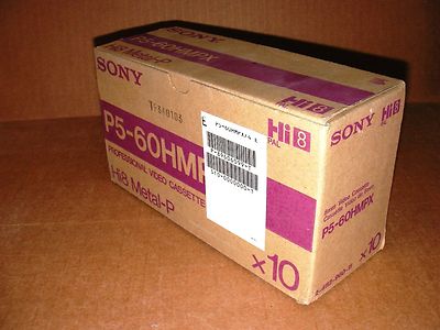 10 Stck. Hi8 Kassetten Sony P5-60HMPX 8mm Video Cassette Metal-P NEW!!!