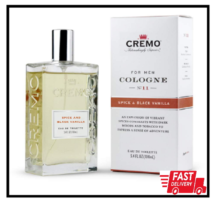 Cremo Spice & Black Vanilla Cologne Spray Tobacco and Black Vanilla, 3.4 Fl  Oz