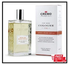 Cremo Spice & Black Vanilla Cologne Spray Tobacco and Black Vanilla, 3.4 Fl Oz