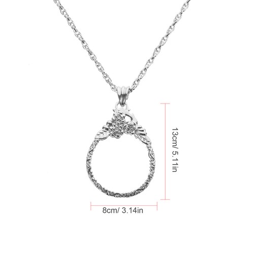 Magnifying Glass Pendant Jewelry Loupe Magnifier Pendant Magnifying Necklace - Picture 5 of 12