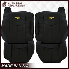 2002 Chevy Avalanche Leather Replacement Seat Cover in Dark Graphite "Dark Gray"