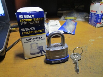 BRADY BLUE SAFTY PADLOCK WITH 1 KEY 143130