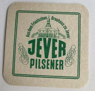 Old beer mat approx. 1978 Jever Pilsener ''Emma Louise'' schooner born 1904