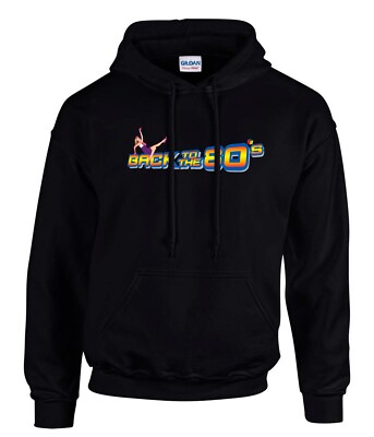 Back to the 80's ZURÜCK IN 80's Retro  Schwarze Hoodies Kapuzenpullover -3117-SW