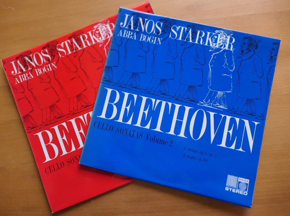 XID 5176-7 Janos Starker Beethoven Cello Sonatas 2LP Saga NEAR MINT Volume 1 & 2 - Image 4 of 4