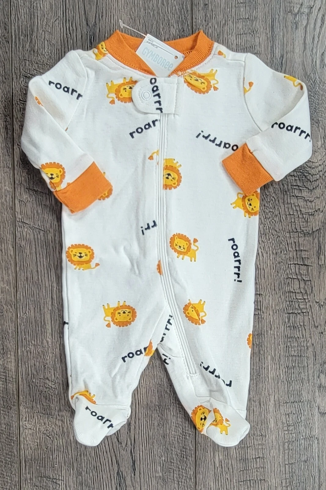 New Baby Boy Clothes Gymboree Preemie to 5lbs Friendly Lion Footed Outfit