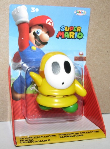 Super Mario YELLOW SHY GUY 2.5" Action Figure Jakks Nintendo NEW - Picture 2 of 5