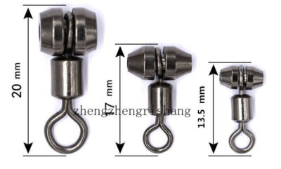 100Pcs Heavy-Duty Rolling T Swivel 3 Way Swivel Rigs Fishing Tackle Connector