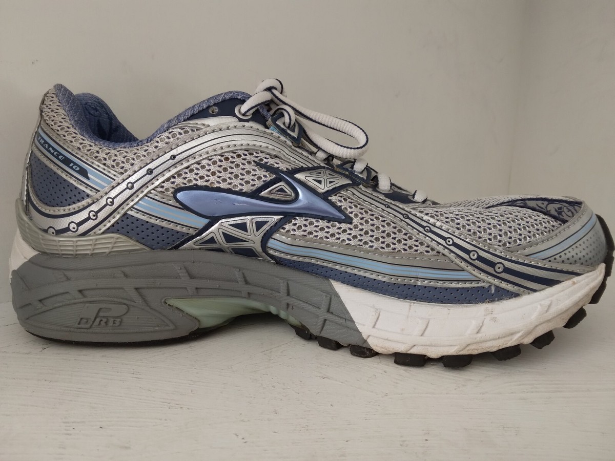 Brooks Trance 10 Light Blue Silver Running Shoe Heel Cradle Womens