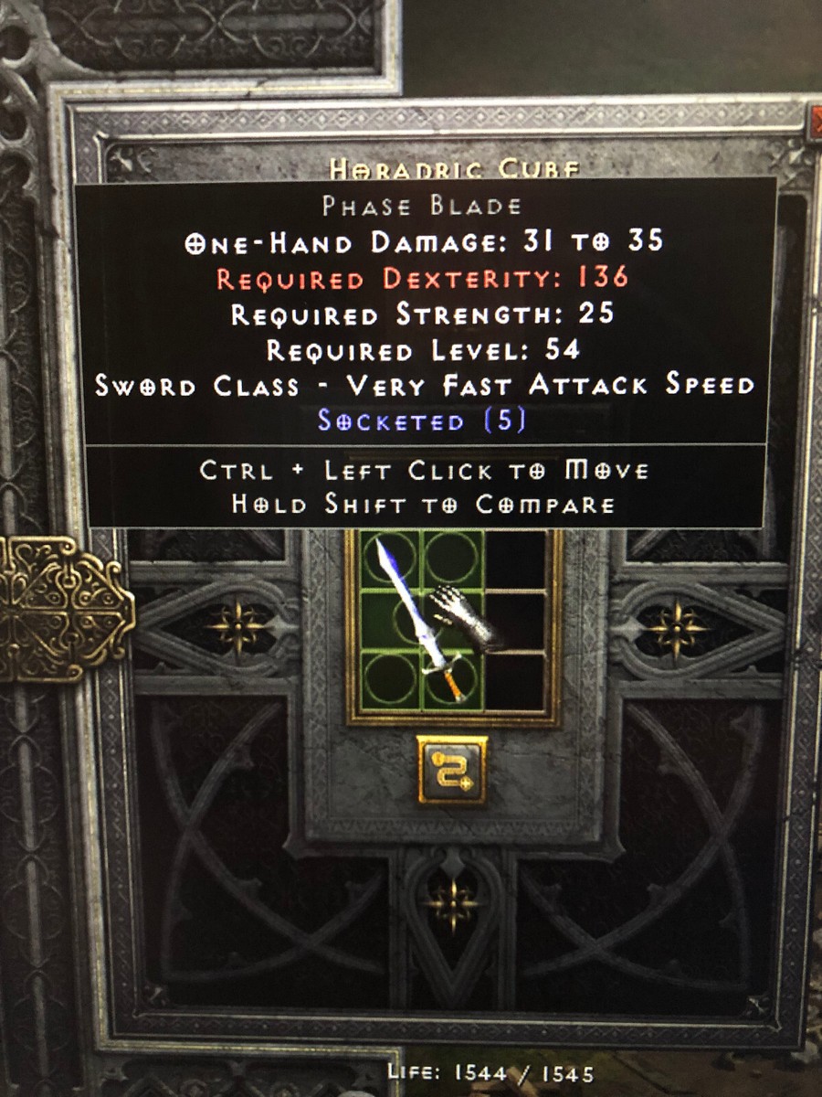 Diablo II Resurrected ✓ 5 socket phase blade for grief