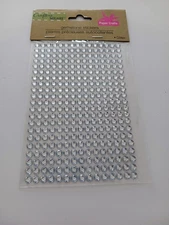 Crafter's Square - Glitter Gemstone Stickers - Clear - 315 count - Retired