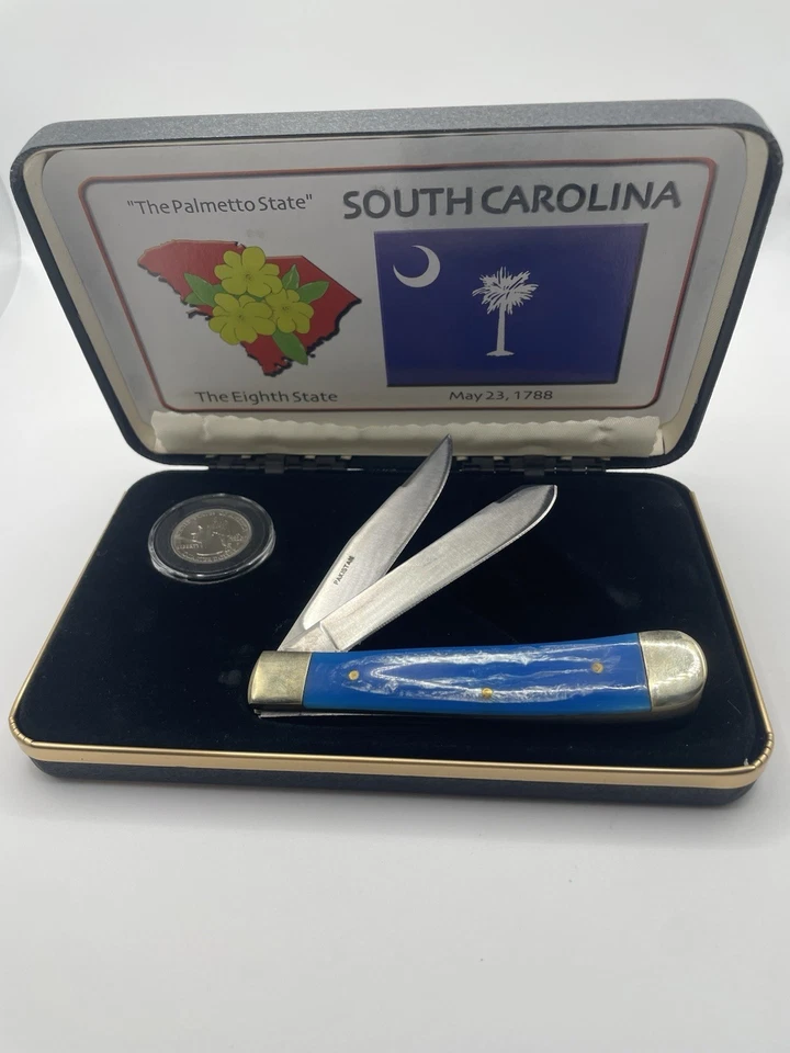 2000 50 Quarters South Carolina Collector’s Edition Pocket Knife - Blue - Image 4 of 4