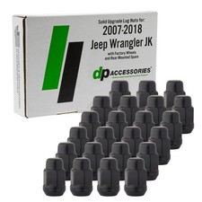 Black Lug Nuts 2007-2018 Jeep Wrangler Jk Factory Wheels