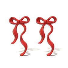 Christmas Earrings Stocking Stuffers for Women Red Bow Earrings Christmas Gif...