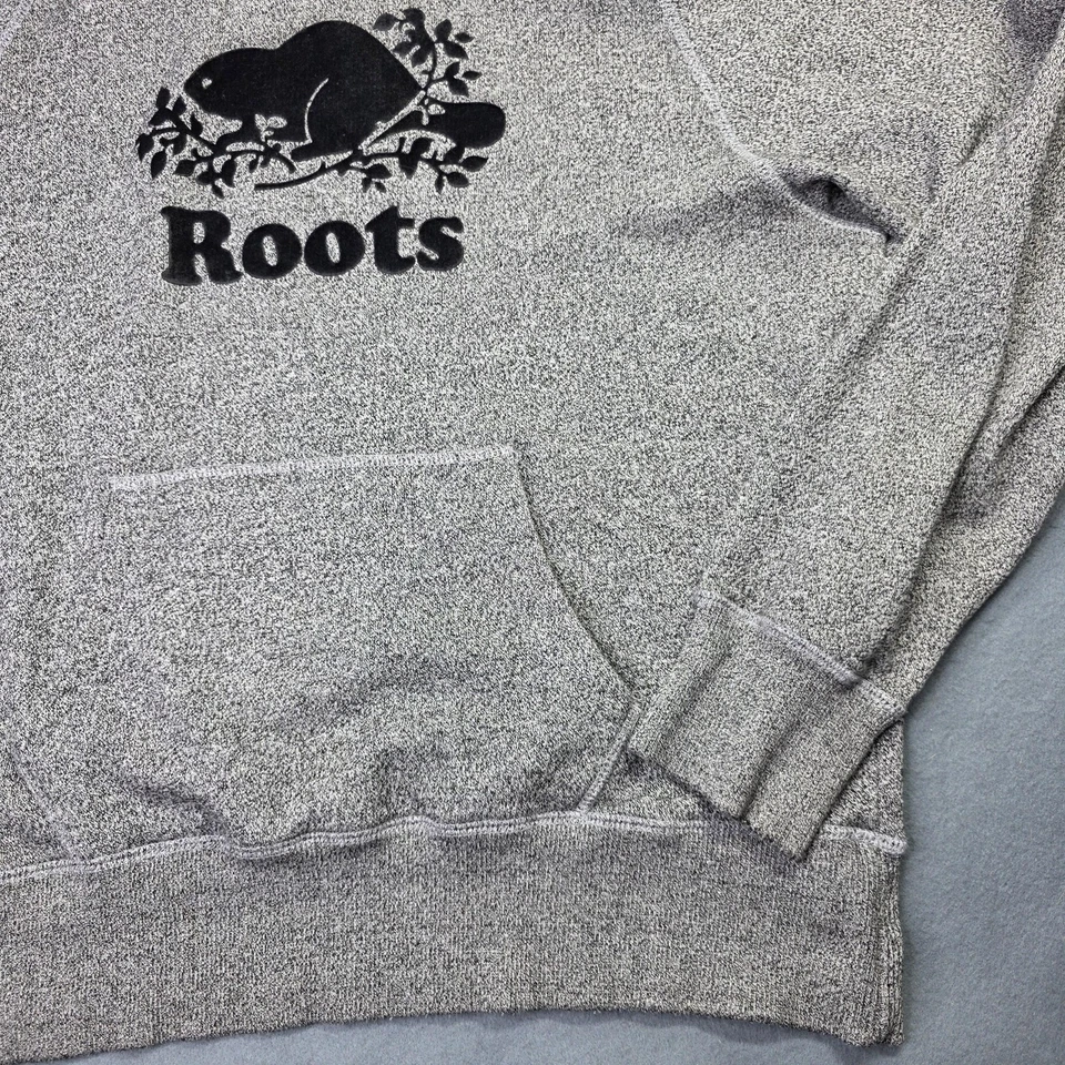 Roots Hoodie Men Large Gray Canadian Heritage Beaver Logo Sweater Pullover Shirt - Image 2 of 4