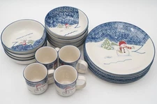 Thomson Pottery Snowman Christmas Dinner Plate, Soup/Cereal Bowl, Mug *SELECT*