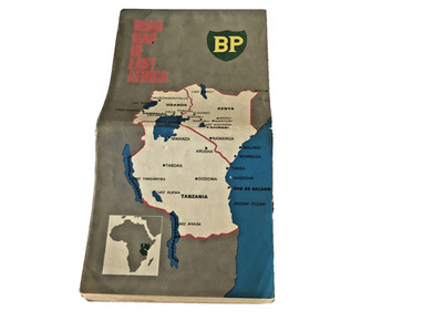1971 BP Road Map of Eastern Africa ~ Laminated