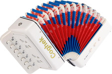 Kids Accordion for Kids, 10-Key Mini Accordion Instrument Toy, White  Portable