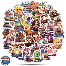150 Pcs Book Stickers, Flower Reading Stickers, Cartoon Book Stickers, Waterp