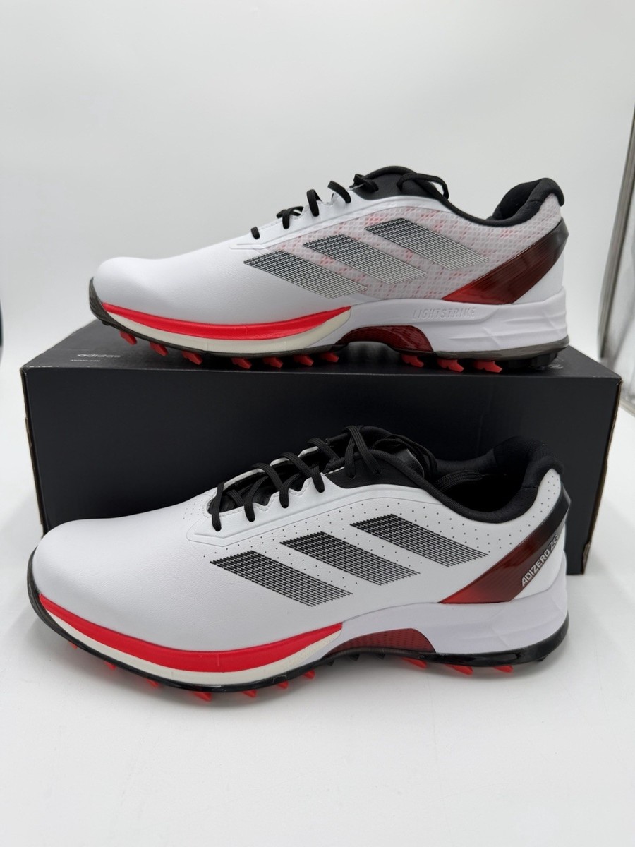 Adidas Mens Adizero ZG Spikeless Golf Shoes Red White Size 8 NWB