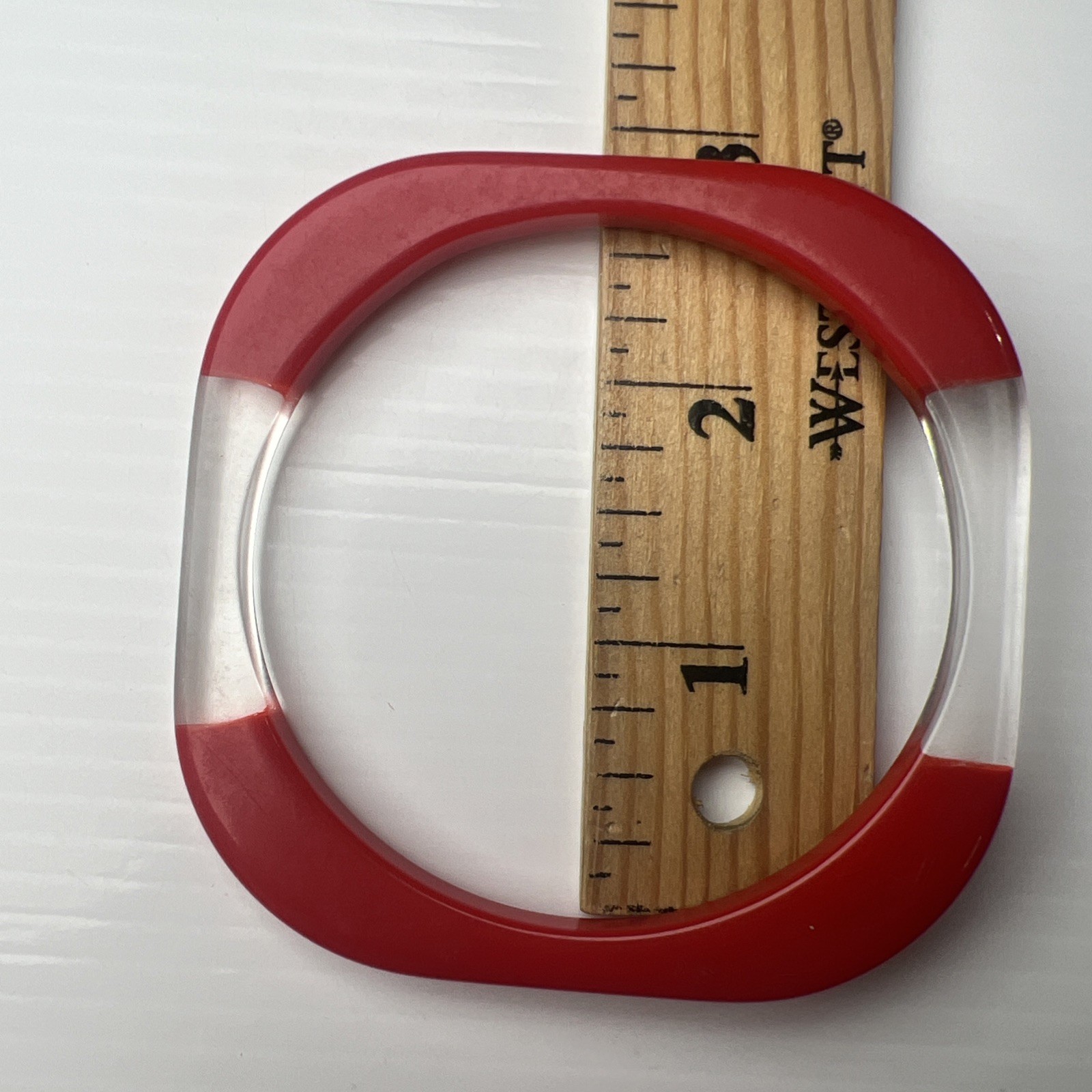 Vintage 70s 80s Round Square Lucite Resin Acrylic… - image 7