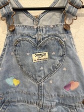 Oshkosh B'Gosh Baby Girls' Denim Heart Overalls Size 5T/5A