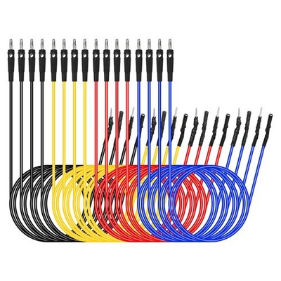 16 Pieces Banana Plug Jumper Wires Kit, 4mm Stackable Test Leads, Male to Fem...