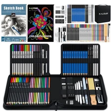 KALOUR 82 Pack Drawing Sketching Kit, Pro Art Supplies with Sketchbook, Inclu...