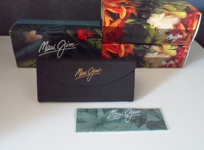 Maui Jim Brillenetui Vegan Leder Farbe Schwarz + Mikrofaser Reinigungstuch NEU