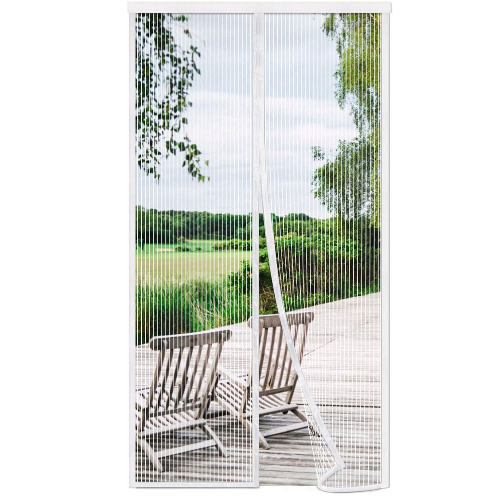 Zanzariera Magnetica 90x220 Bianco Risareyi | Ideale per Case Vacanze