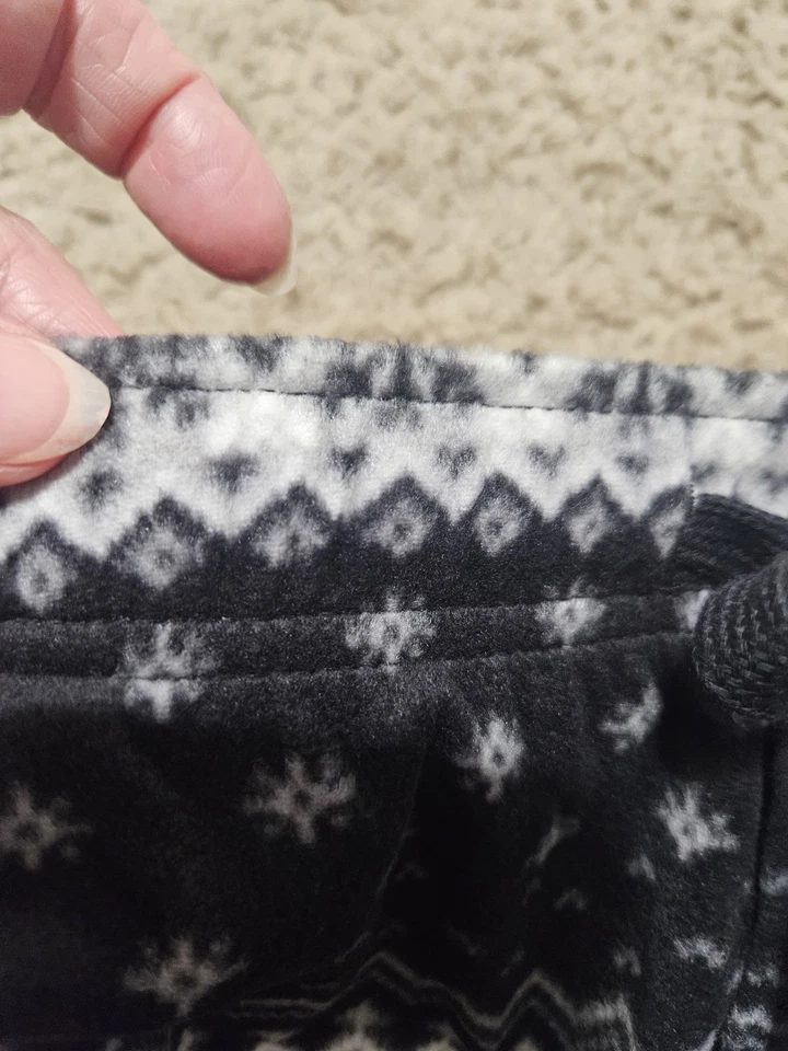 CROFT & BARROW, PANTALÓN DE DORMIR HOMBRE NUEVO NEGRO/GRIS POLI MOSCA ABIERTA CON PKTS, TALLA 3XLT Foto 4 de 4