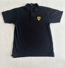 Vintage 1999 Ferrari Official Licensed Product Black Polo Shirt Size XL