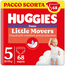 Little Movers Pannolini Mutandina Taglia 5 (12-17 Kg), Ultra Assorbente, Protezi