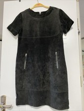 Neiman Marcus Exclusive Suede Leather Little Black Dress Women’s Size Medium 