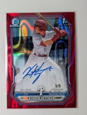 2026 Bowman Chrome Prospects Kehden Hettiger Red Lava Autograph /5 Auto #CPA-KH