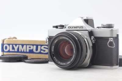 Perfect Finder [MINT + Strap] Olympus OM-1 Silver + OM 50mm f1.8 Lens From JAPAN
