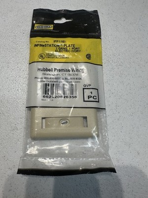 Hubbell Premise Wiring IFP11E1 1-Socket Faceplate