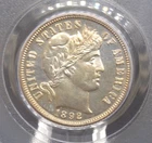 1892 Barber SILVER Dime **PROOF** 10c PCGS PR63 #837 **PROOF** ECC&C, Inc.