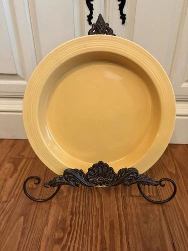 Fiestaware Vintage Relish Tray Base 10 3/4 Yellow  Color