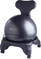 Balance Ball Chair - Classic Yoga Ball Chair with 52cm Stability Ball, Pump & .